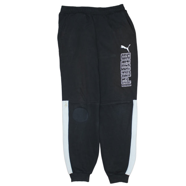 Puma 90s Black Sweatpants Large Women's Elastic Waist Joggers