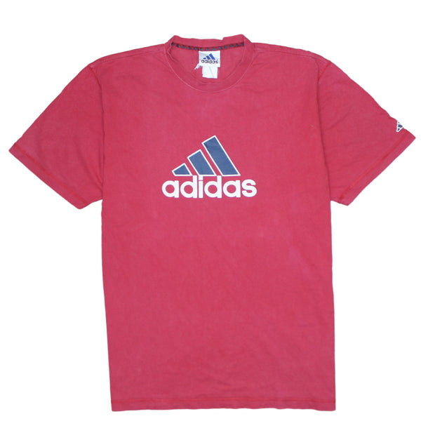 Adidas 90's Spellout Short Sleeves T Shirt Medium Red