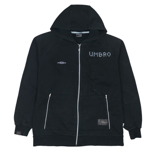 Umbro 90's Sportswear Full Zip Up Hoodie Large Black