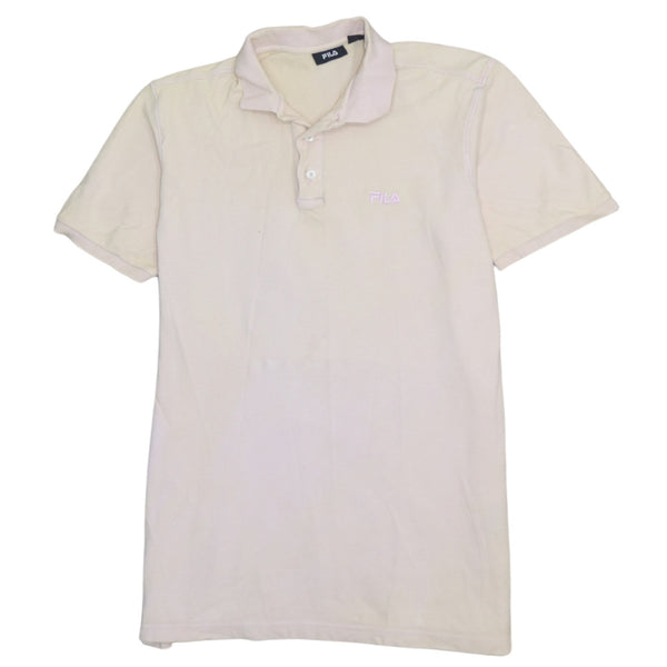 Fila Pink 90's Vintage Polo Shirt Large Short Sleeves Cotton