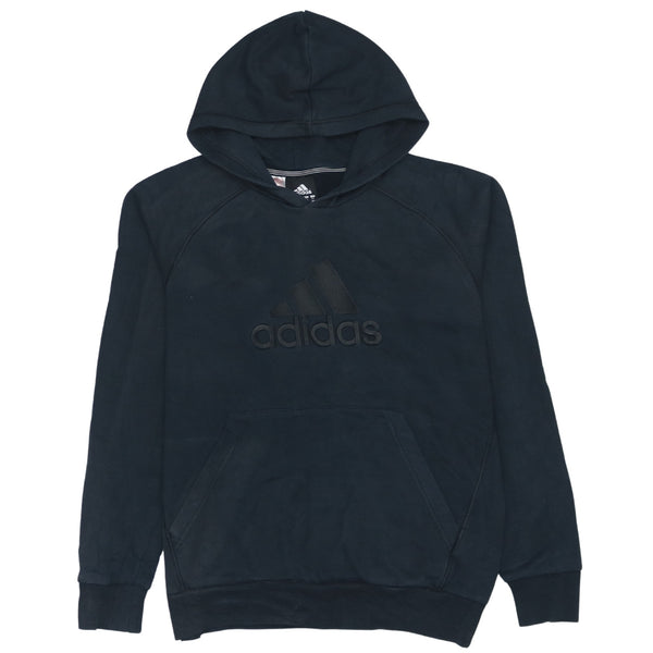 Adidas 90s Black Spellout Pullover Hoodie Women's Large Vintage