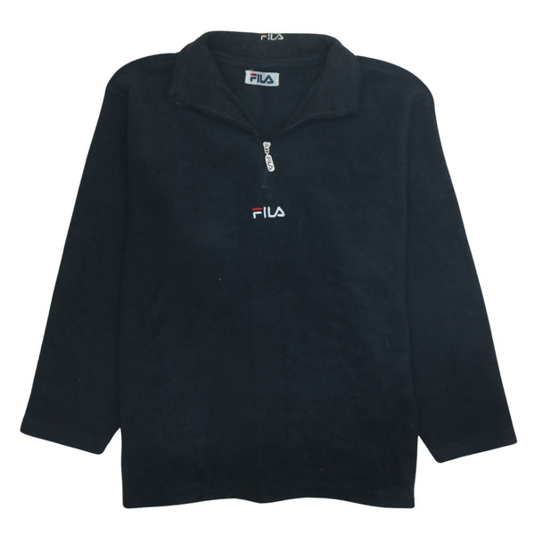 Fila 90's Vintage Black Hiking Fleece Jumper Large