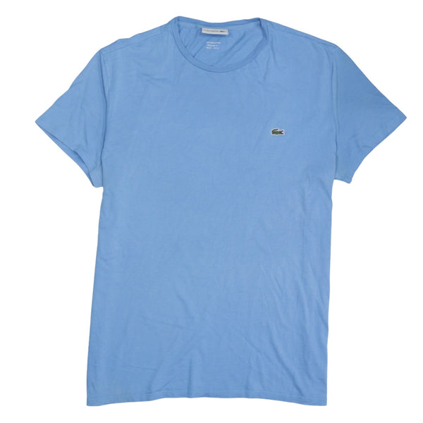 Lacoste 90's Short Sleeves Crew Neck T Shirt Large Blue