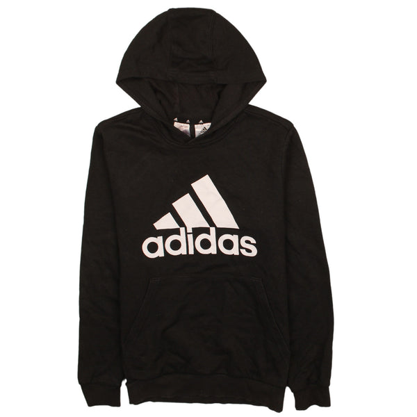 Adidas Vintage 90's Black Spellout Hoodie Large Women's Fashion