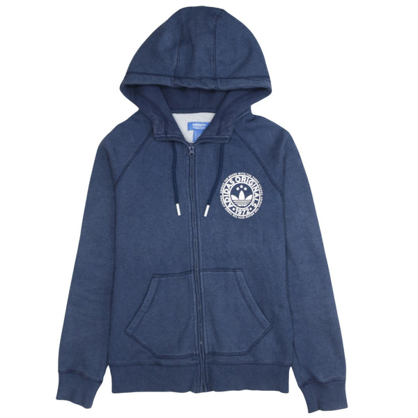 Adidas 90's Lightweight Full Zip Up Hoodie XSmall  Navy Blue