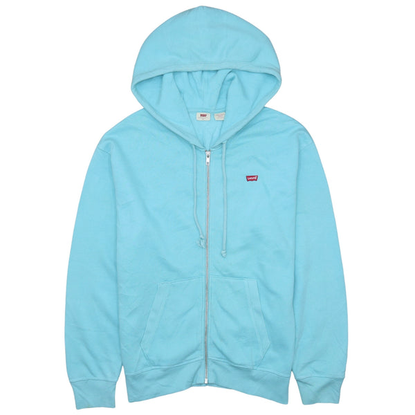 Levi's 90's Blue XSmall Full Zip Hoodie Drawstring Pockets Cotton