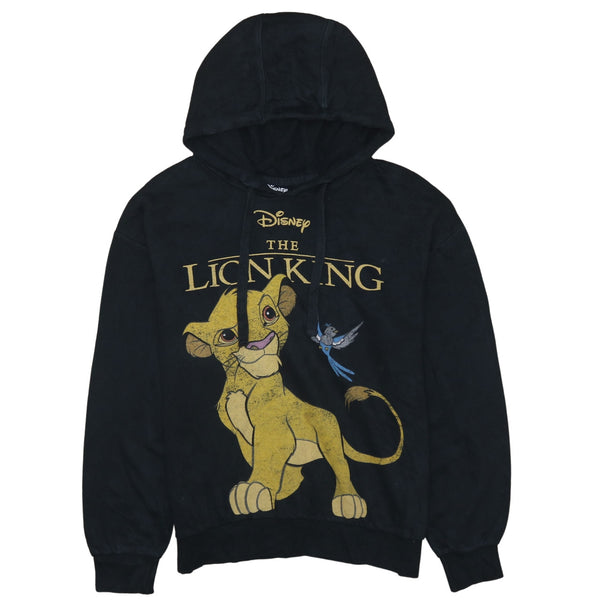Vintage Disney 90's Lion King Men's Black Pullover Hoodie XS Small