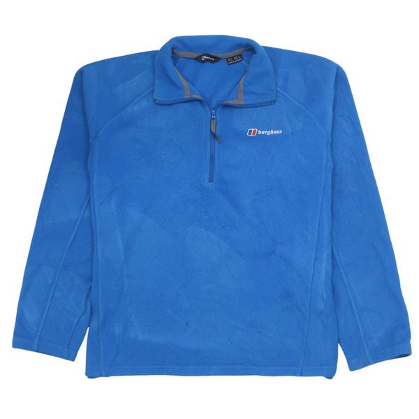 Berghaus 90's Hiking Warm Half Zip Fleece Jumper Large Blue