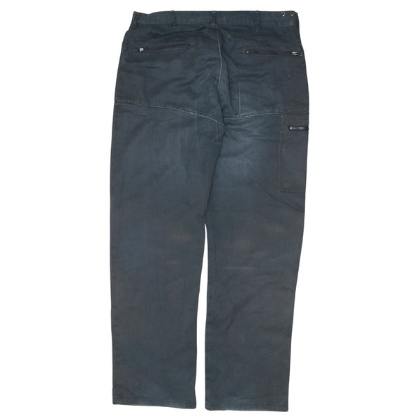 Dickies 90s Men's Black Lightwash Baggy Straight Leg Trousers 36