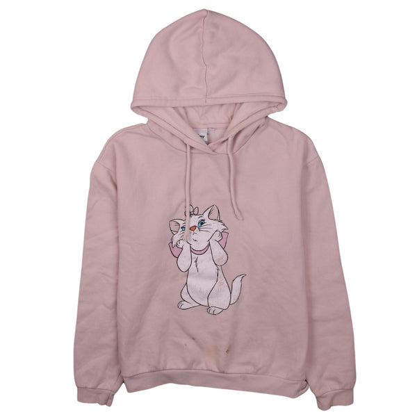 Vintage Disney 90s Cat Pullover Hoodie Pink Men's Small Retro Style