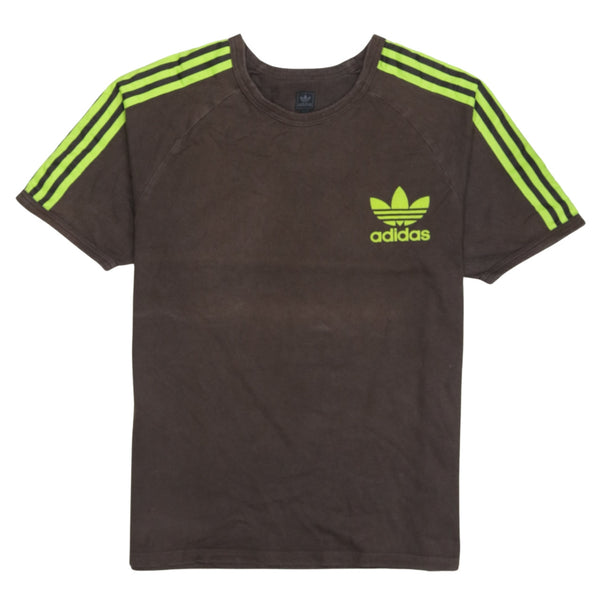 Adidas 90's Short Sleeves Crew Neck T Shirt Large Brown