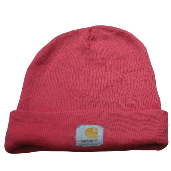 Carhartt 90's Red Ribbed Knit Winter Beanie Cap One Size