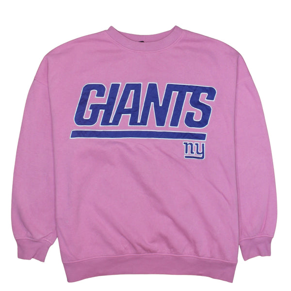 NFL 90's Giants Crew Neck Sweatshirt Medium Pink