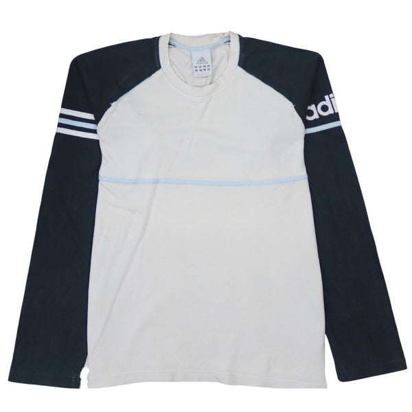 Adidas 90's Lightweight Crew Neck Sweatshirt Large Beige Cream