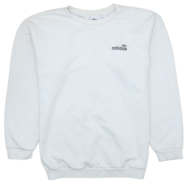 Adidas Vintage 90's Heavyweight White Crew Neck Sweatshirt Women's Small