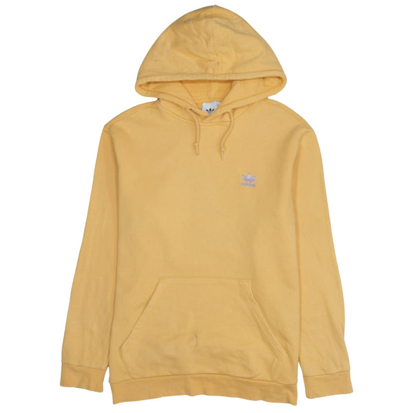 Adidas 90's Vintage Yellow Pullover Hoodie Large with Pockets
