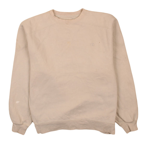 Champion 90's Vintage Heavyweight Crew Neck Sweatshirt Large Beige