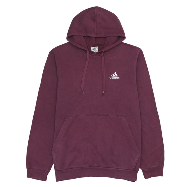 Adidas Vintage 90's Burgundy Red Pullover Hoodie, Men's Large