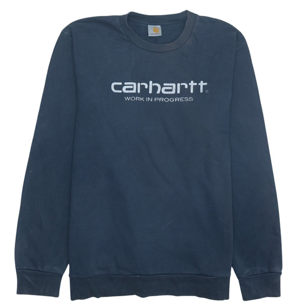 Carhartt 90's Spellout Crew Neck Sweatshirt XLarge  Navy Blue