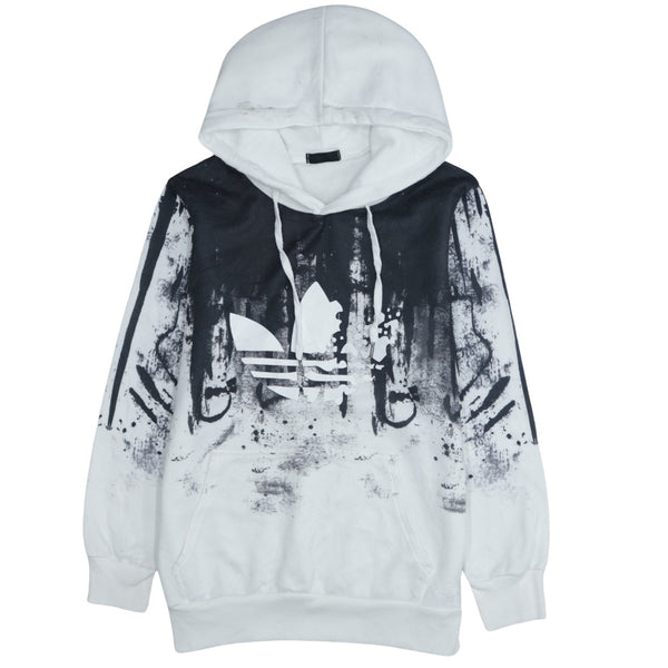 Adidas 90's Spellout Pullover Hoodie Large  White