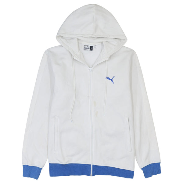 Puma 90's Sportswear Full Zip Up Hoodie Large White
