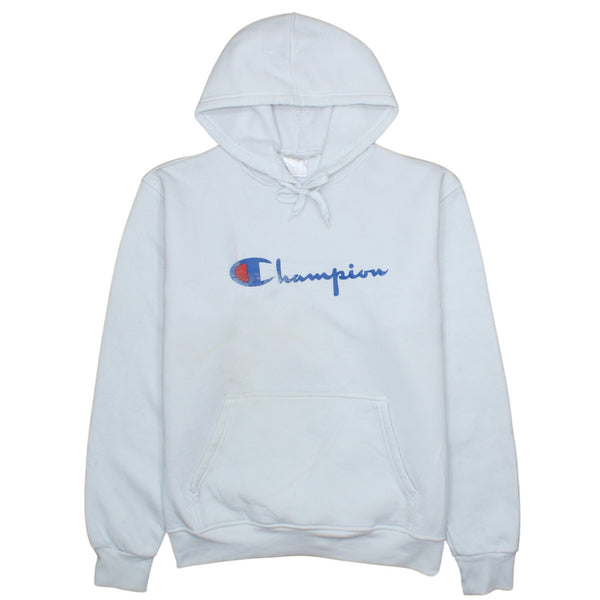 Champion 90s White Spellout Pullover Hoodie XL Cotton Vintage