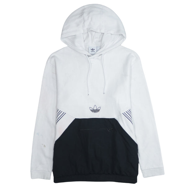 Adidas 90's Lightweight White Pullover Hoodie Men's Small