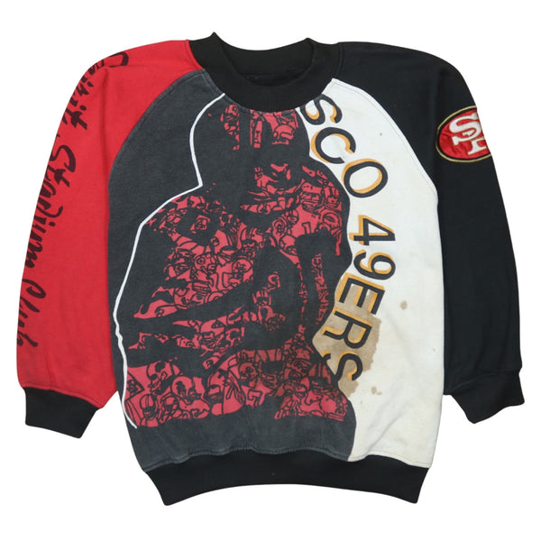 NFL 90's Lightweight Crew Neck Sweatshirt Medium  Black
