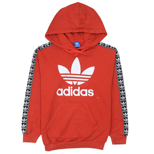 Adidas 90's Spellout Pullover Hoodie Small  Orange