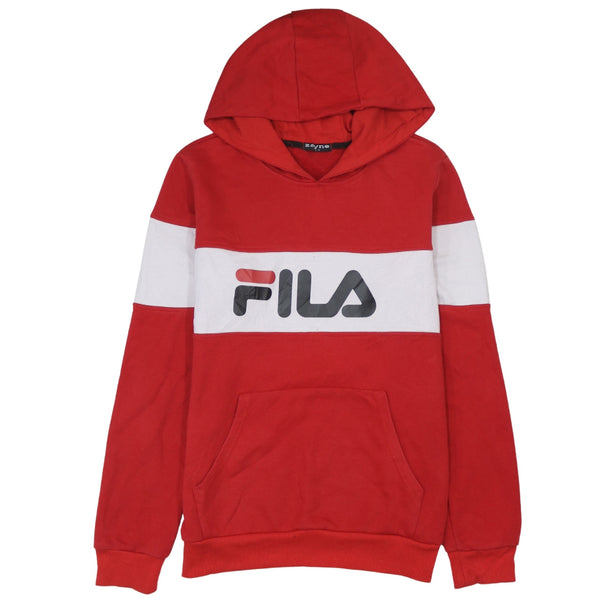 Fila 90's Vintage Red Spellout Pullover Hoodie Women’s Large