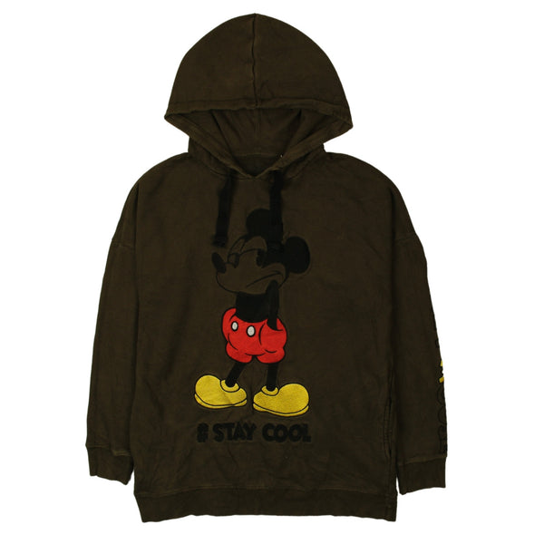 Disney Vintage 90's Green Mickey Mouse Pullover Hoodie Men's Small