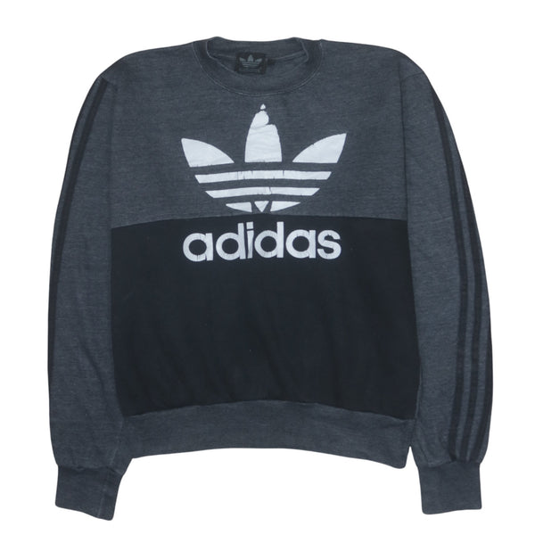 Adidas 90's Spellout Crew Neck Sweatshirt Large Black