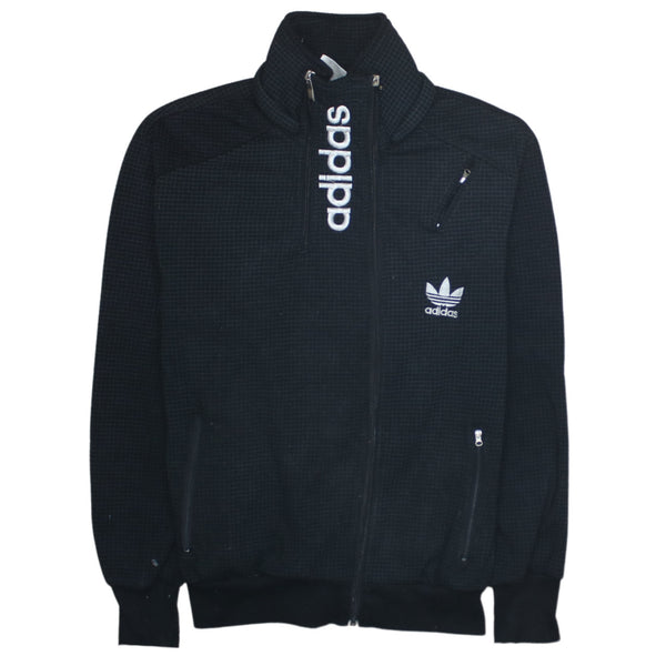 Adidas 90's Lightweight Full Zip Up Sweatshirt Small Black