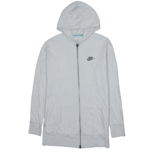 Nike 90's Beige Cream Swoosh Full Zip Up Hoodie Women's Medium
