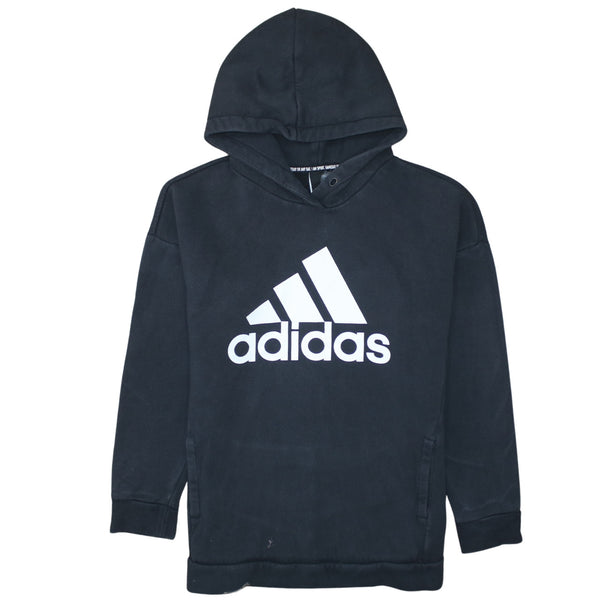 Adidas 90's Spellout Pullover Hoodie Small Black
