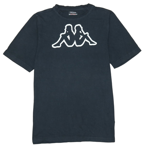 Vintage Kappa 90's Black Spellout Short Sleeve T-Shirt Medium