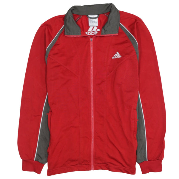 Adidas 90's Lightweight Full Zip Up Sweatshirt Medium  Red