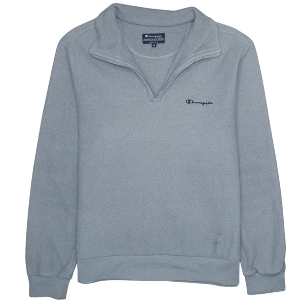 Champion 90's Lightweight V Neck Fleece Jumper Medium Grey