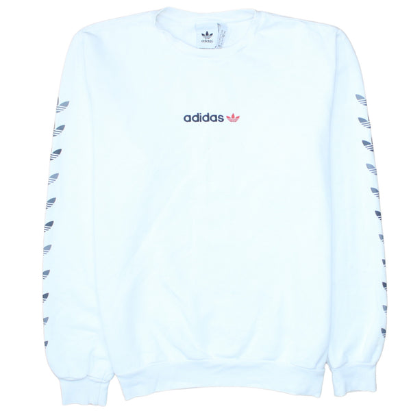 Adidas 90's Lightweight Crew Neck Sweatshirt Medium White