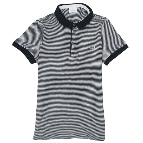 Lacoste 90's Short Sleeves Quarter Button Polo Shirt XSmall  Black