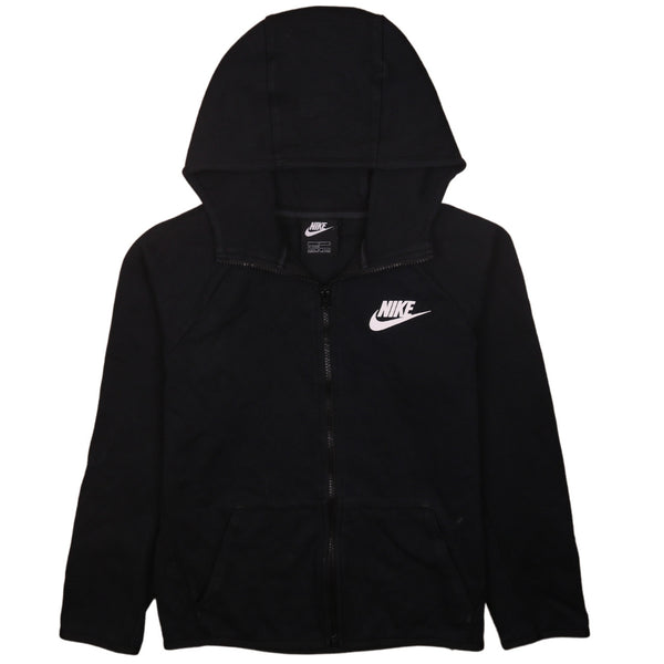 Nike 90's Black Swoosh Full Zip Up Hoodie - Women's Large