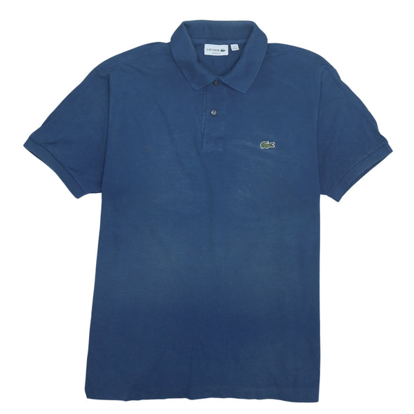 Lacoste 90's Short Sleeves Quarter Button Polo Shirt XXLarge (2XL) Blue