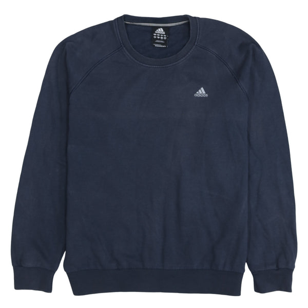 Adidas 90's Lightweight Crew Neck Sweatshirt Large Navy Blue