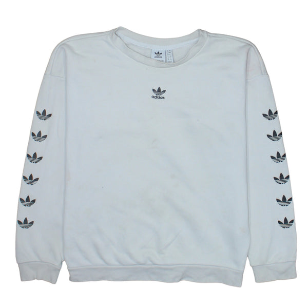Adidas 90's Lightweight Crew Neck Sweatshirt Large  White