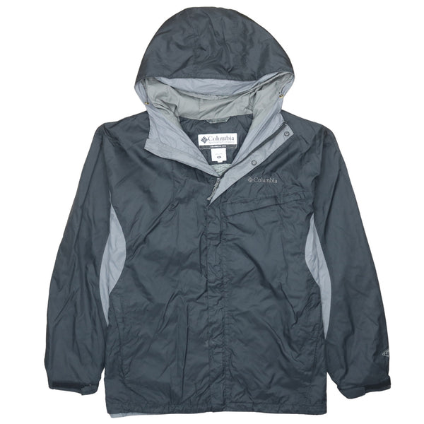 Columbia 90's Hooded Full Zip Up Windbreaker XLarge Grey