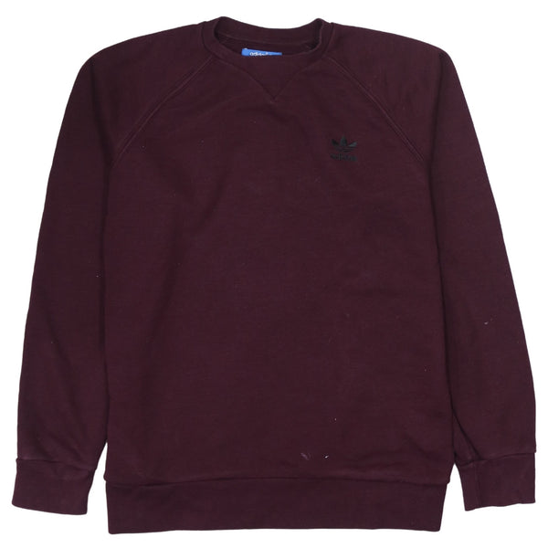 Adidas 90's Lightweight Crew Neck Sweatshirt Medium Burgundy Red