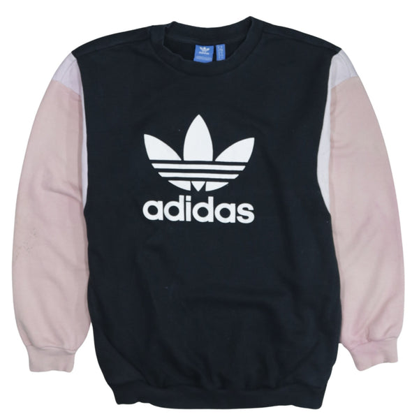 Adidas Women's 90's Black Spellout Crew Neck Sweatshirt Size Small