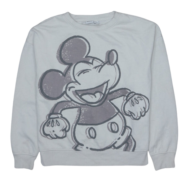 Vintage 90's Disney Mickey Mouse Crewneck Sweatshirt Small Beige Cream
