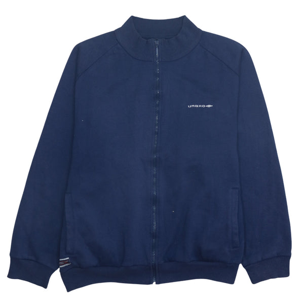 Umbro 90's Heavyweight Full Zip Up Sweatshirt XXLarge (2XL) Navy Blue