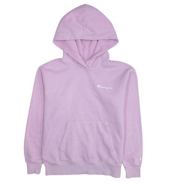 Champion 90's Drawstring Pockets Pullover Hoodie XSmall Pink